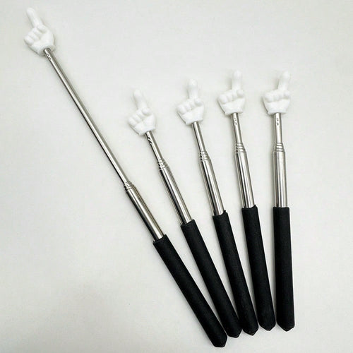 1/2Pcs Telescopic Teachers Pointer, Extendable Hand Pointer Finger Pointer Stick, Mini Retractable Classroom Pointer For Elementary School Kindergarten Teacher, Classroom Supplies (Black), Back To Sch