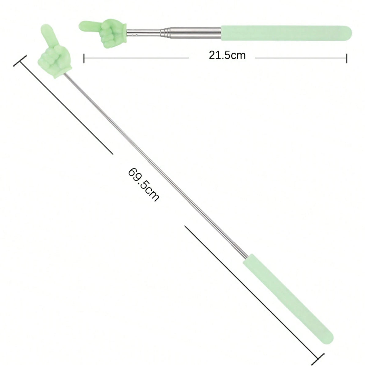 1/2Pcs Telescopic Teachers Pointer, Extendable Hand Pointer Finger Pointer Stick, Mini Retractable Classroom Pointer For Elementary School Kindergarten Teacher, Classroom Supplies (Black), Back To Sch
