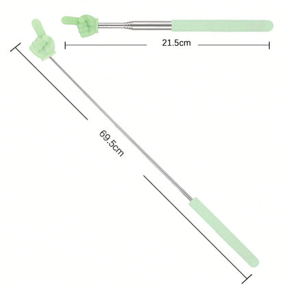 1/2Pcs Telescopic Teachers Pointer, Extendable Hand Pointer Finger Pointer Stick, Mini Retractable Classroom Pointer For Elementary School Kindergarten Teacher, Classroom Supplies (Black), Back To Sch