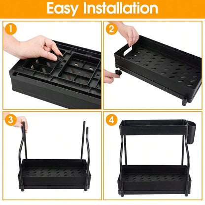 1/2PCS Under Sink Organizers And Storage, Large Capacity Heavy Load Pull-Out Under Sink Shelves With Sliding Drawer For Kitchen And Bathroom