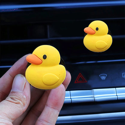1/2pcs Yellow Duck Car Air Vent Aromatherapy Clip! Cute Little Yellow Duck Design With Healing Vibe, Bright Yellow Tone Eye-Catching, Car Air Vent Aromatherapy Clip, Car Vent Interior Accessory, Car A