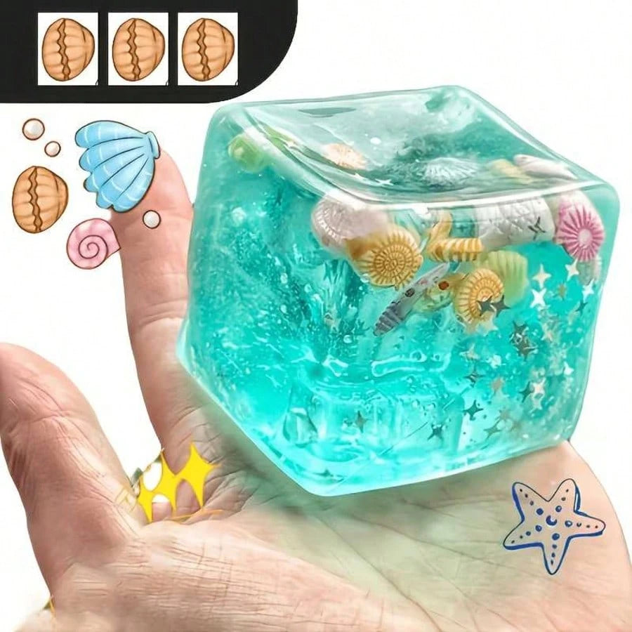 1 3D Cartoon Decoration Simulation Cube| Infinite Squeezing Toy, Mixed Colors, Perfect For Easter, Halloween, Christmas, Birthdays, Giving Gifts, And School Prizes.