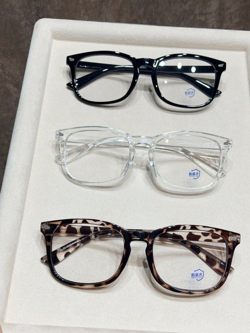 1/3pcs Anti-Blue Light Glasses, Suitable For Computer Reading/Gaming/TV/Mobile, Unisex, Relieve Eye Fatigue, Multiple Colors Available (Black Glasses, Leopard Print Glasses, Transparent Glasses, Etc.)