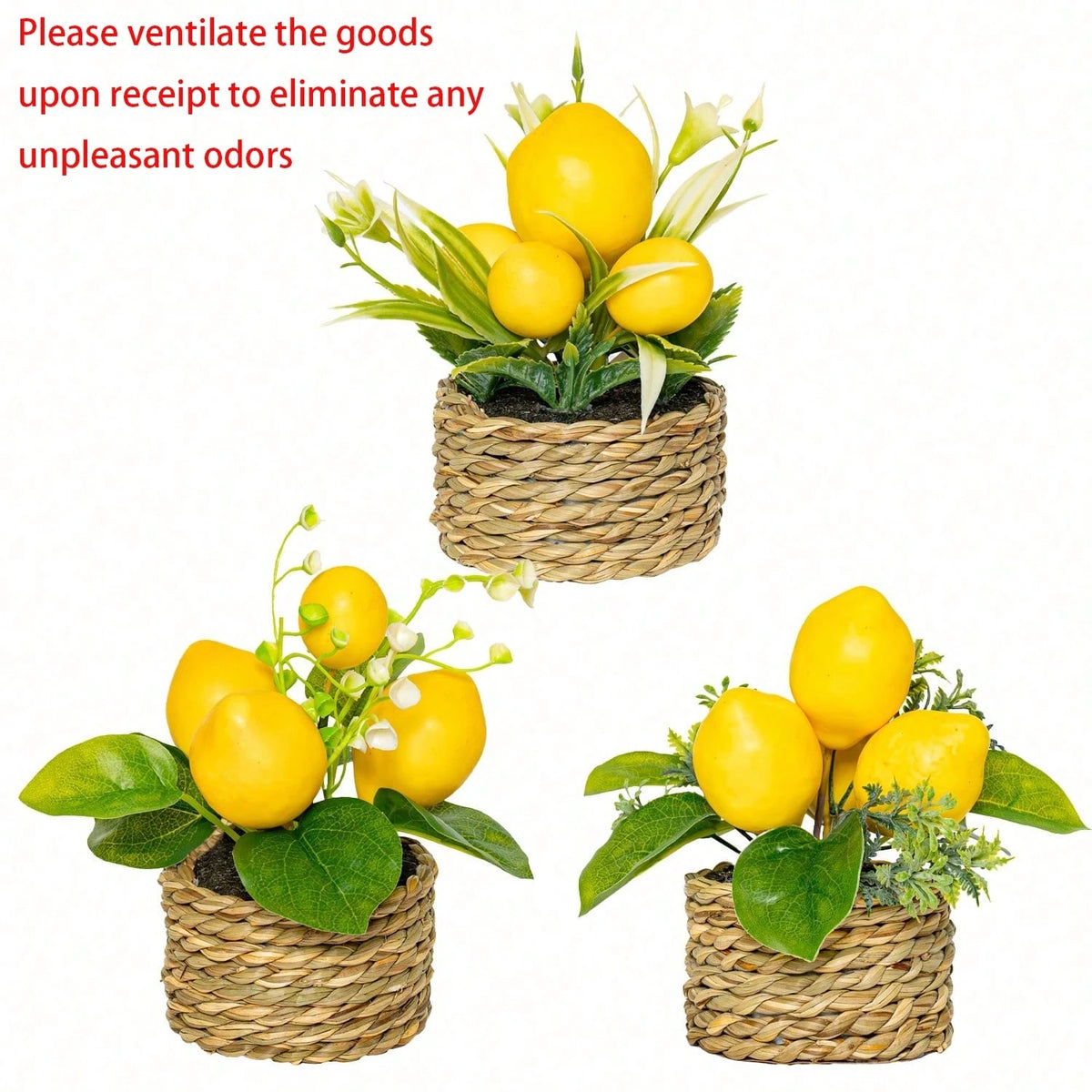 1-3pcs Artificial Lemon Potted Plants, With Pot, Made Of PE Material, 3 Styles Available. Widely Used For: Desktop Decor, School Dorm And Office Decor, Party, Event, Holiday And Birthday Decoration. A