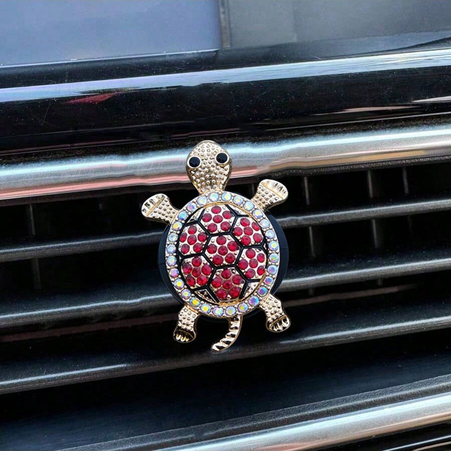 1/3pcs Rhinestone Turtle Design Car Air Vent Clip, Car Fragrance Diffuser, Shiny Decor, Air Freshener, Gift For Men & Women