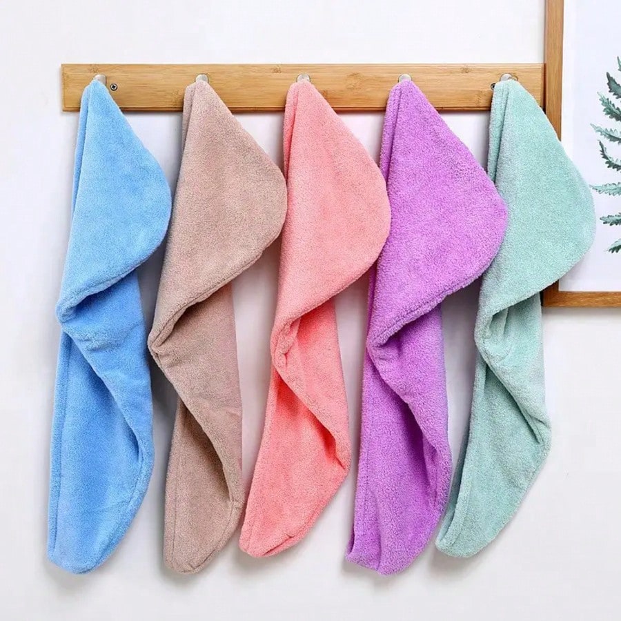 1-5pcs Women's Dry Hair Cap, Dry Hair Towel, Soft And Comfortable, Quick-Drying, Suitable For All Seasons