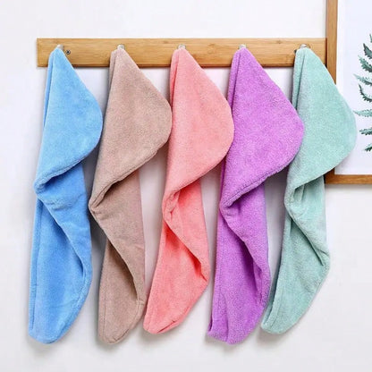 1-5pcs Women's Dry Hair Cap, Dry Hair Towel, Soft And Comfortable, Quick-Drying, Suitable For All Seasons