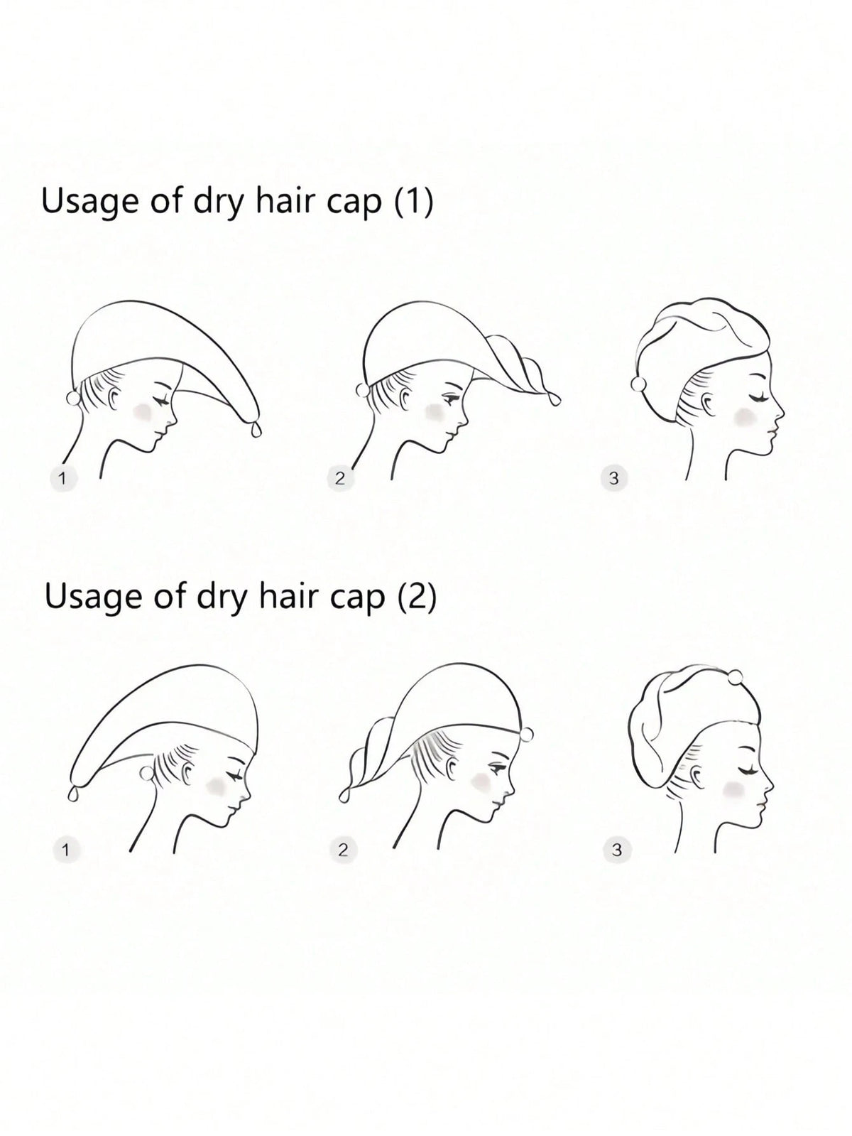 1-5pcs Women's Dry Hair Cap, Dry Hair Towel, Soft And Comfortable, Quick-Drying, Suitable For All Seasons
