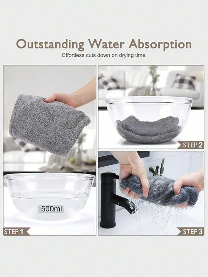 1-5pcs Women's Dry Hair Cap, Dry Hair Towel, Soft And Comfortable, Quick-Drying, Suitable For All Seasons