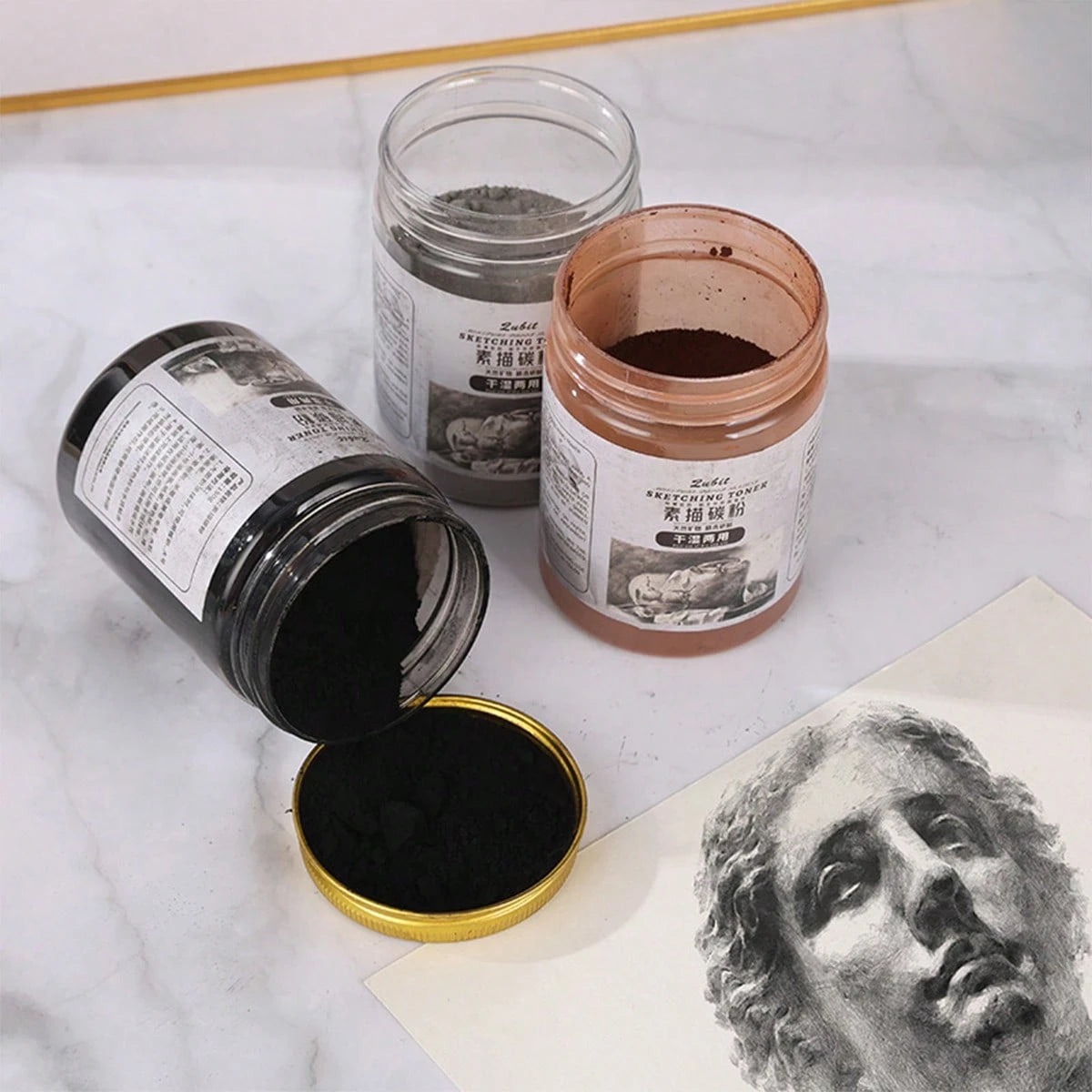 1 Pack Willow Charcoal Powder, Quick-Drying, Suitable For Art Students And Art Exam Sketching, Lightweight Multi-Functional Art Supplies, Specially Designed For Art Students And Art Exam Sketching.