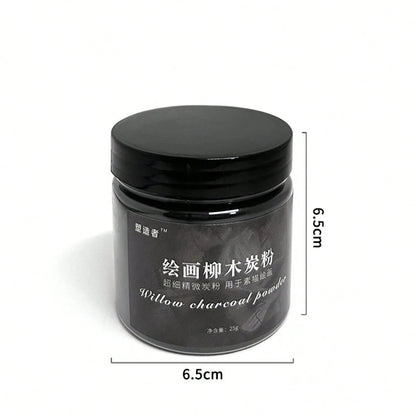1 Pack Willow Charcoal Powder, Quick-Drying, Suitable For Art Students And Art Exam Sketching, Lightweight Multi-Functional Art Supplies, Specially Designed For Art Students And Art Exam Sketching.