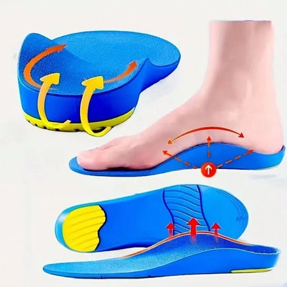 1 Pair Arch Support Insoles, Unisex (Trimmable), Shock Absorption, Massage Insoles (Suitable For Running Shoes And Work Shoes), Suitable For Long-Time Standing, Made Of EVA Material