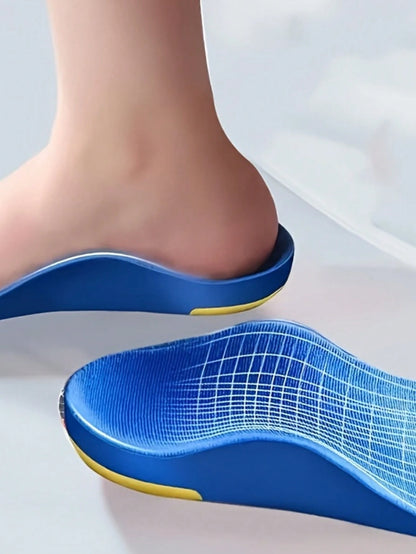 1 Pair Arch Support Insoles, Unisex (Trimmable), Shock Absorption, Massage Insoles (Suitable For Running Shoes And Work Shoes), Suitable For Long-Time Standing, Made Of EVA Material