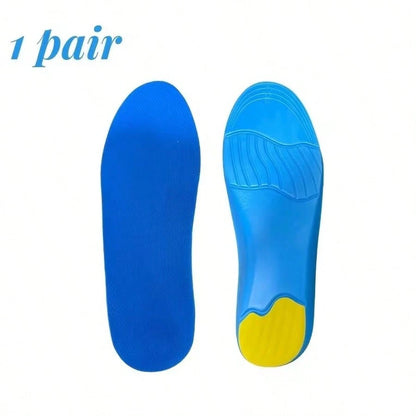 1 Pair Arch Support Insoles, Unisex (Trimmable), Shock Absorption, Massage Insoles (Suitable For Running Shoes And Work Shoes), Suitable For Long-Time Standing, Made Of EVA Material
