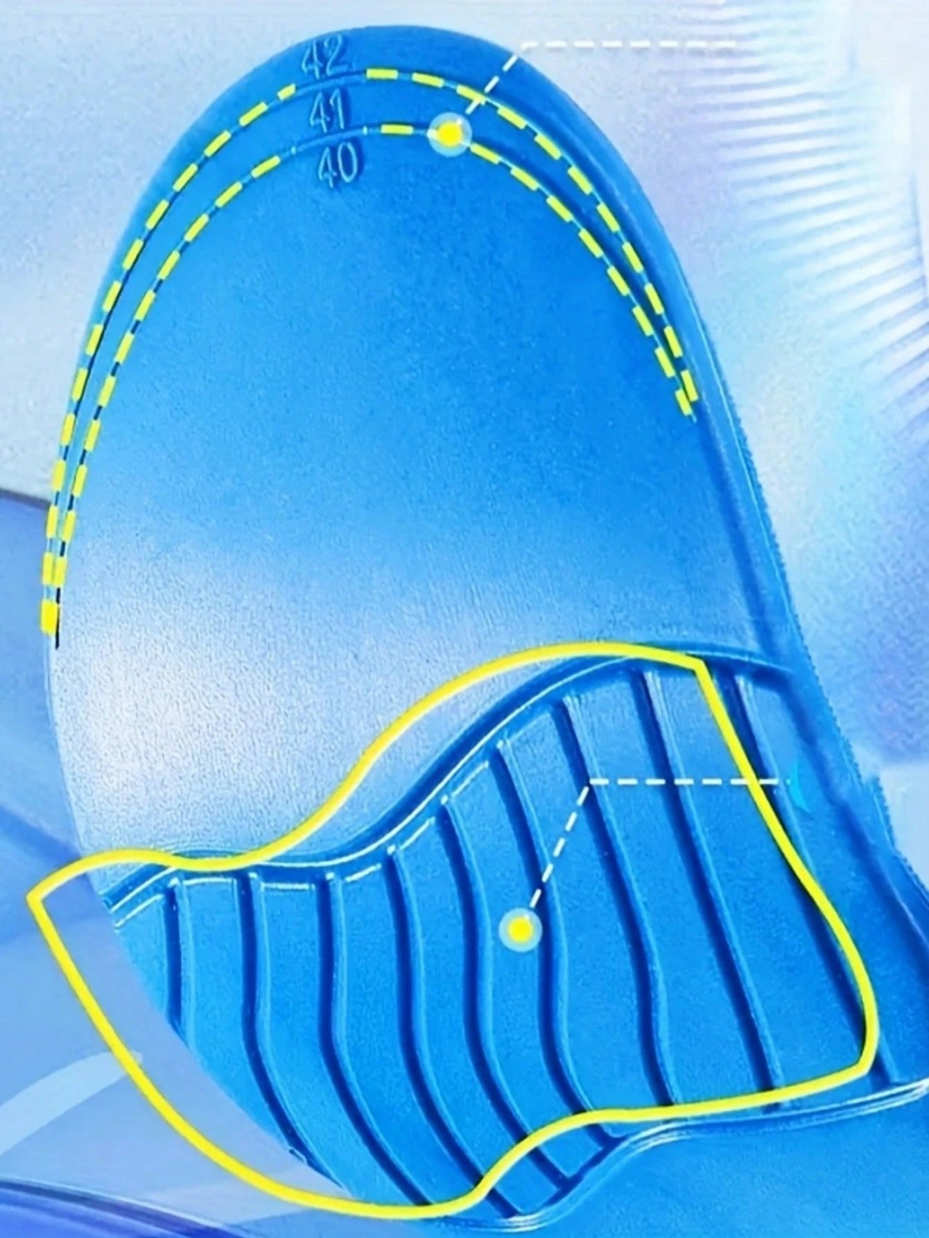 1 Pair Arch Support Insoles, Unisex (Trimmable), Shock Absorption, Massage Insoles (Suitable For Running Shoes And Work Shoes), Suitable For Long-Time Standing, Made Of EVA Material