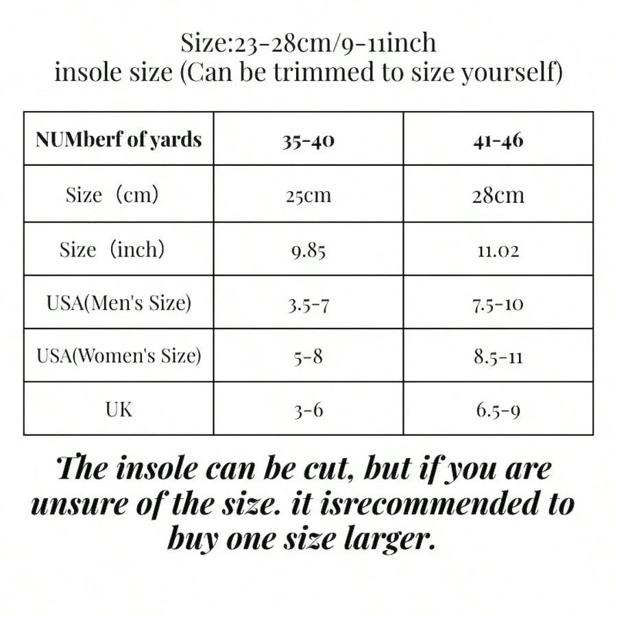 1 Pair Arch Support Insoles, Unisex (Trimmable), Shock Absorption, Massage Insoles (Suitable For Running Shoes And Work Shoes), Suitable For Long-Time Standing, Made Of EVA Material