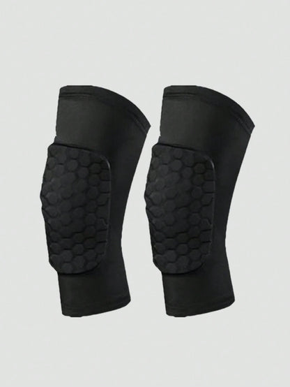 1 Pair Kids' Thick Honeycomb Anti-Collision Knee Pads, Comfortable For Dancing, Football, Basketball, Running And Other Outdoor Sports, Back To School