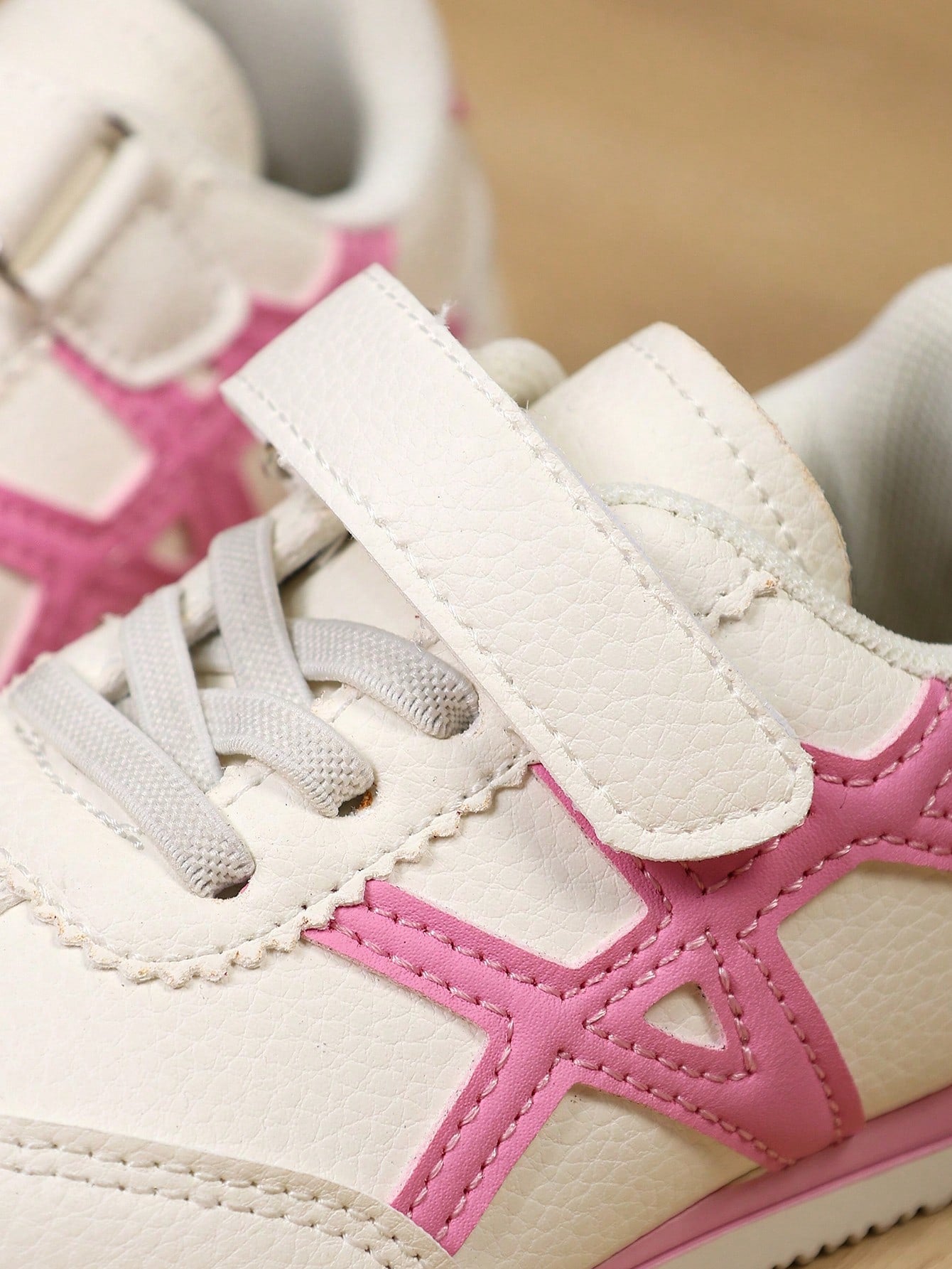 1 Pair Spring Toddler Girls Casual Sports Shoes, Non-Slip Versatile Pink Patchwork White Sneakers, Suitable For Daily Wear, Campus, Party, Home, Outdoor, Spring/Summer/Autumn, New 2026