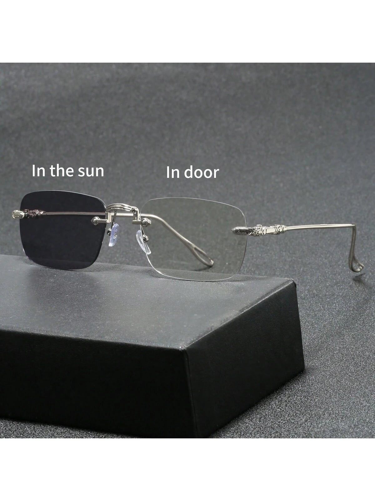 1 Pair Unisex Photochromic Computer Glasses, Suitable For Indoor Use And Outdoor Halloween Looks Street Style And Suit For Sweater Jacket Sweatshirt Hoodie Leather Pants And Cargo Pants For Summer Bea