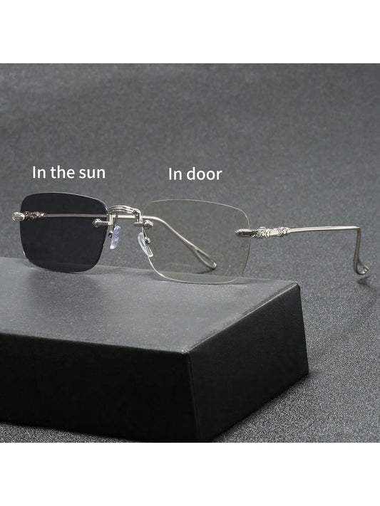 1 Pair Unisex Photochromic Computer Glasses, Suitable For Indoor Use And Outdoor Halloween Looks Street Style And Suit For Sweater Jacket Sweatshirt Hoodie Leather Pants And Cargo Pants For Summer Bea