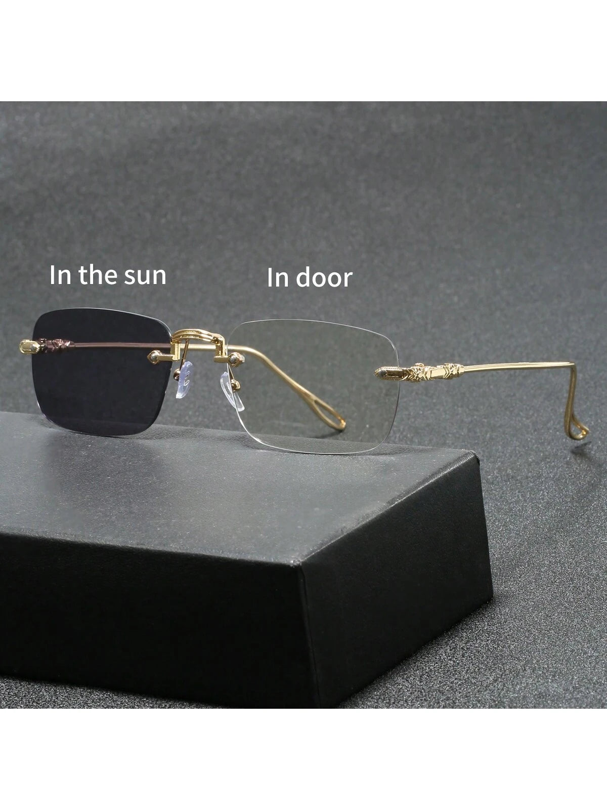 1 Pair Unisex Photochromic Computer Glasses, Suitable For Indoor Use And Outdoor Halloween Looks Street Style And Suit For Sweater Jacket Sweatshirt Hoodie Leather Pants And Cargo Pants For Summer Bea