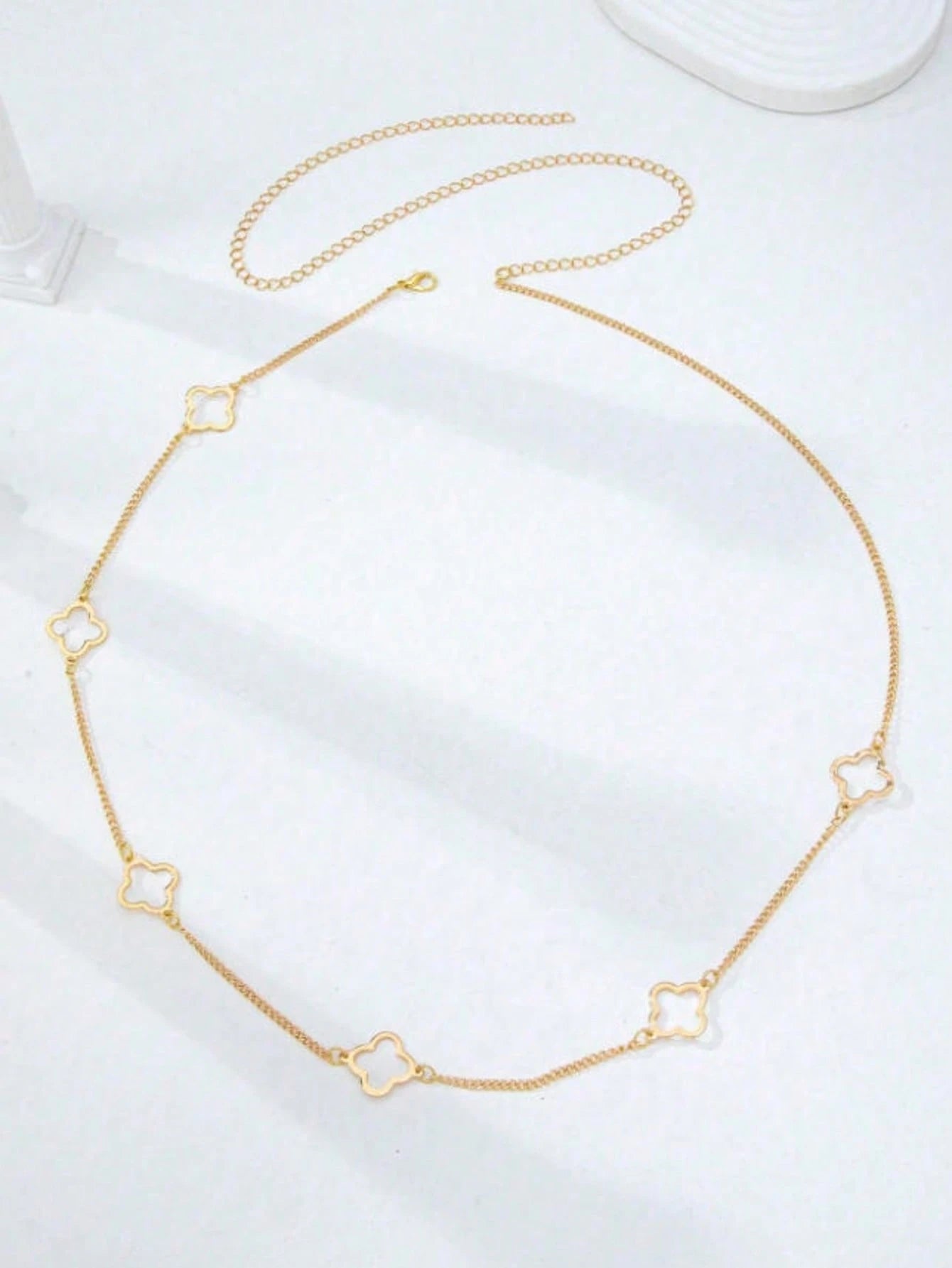 1 Pc Elegant Waist Chain For Women, Flower Floral Belly Chain Fashion Body Jewelry, Bridal Wedding Party Bikini Accessory For Vacation Wear
