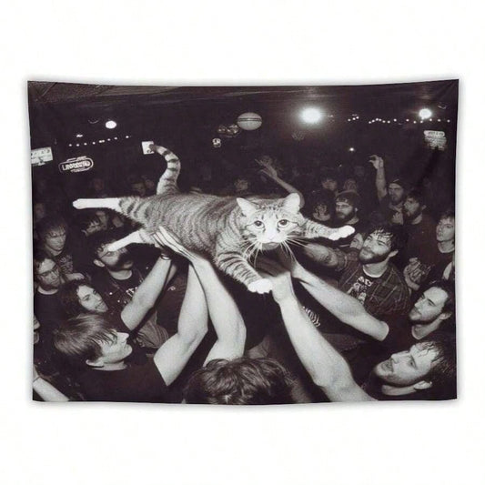 1 PC Interesting Animals Wall Tapestry, Polyester Personalized Tapestry, Suitable For University Dormitory Rooms, Living Rooms, Music Parties, Art Decoration Tapestry, Ideal Holiday Gift Giving, Insta