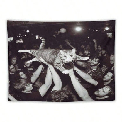1 PC Interesting Animals Wall Tapestry, Polyester Personalized Tapestry, Suitable For University Dormitory Rooms, Living Rooms, Music Parties, Art Decoration Tapestry, Ideal Holiday Gift Giving, Insta