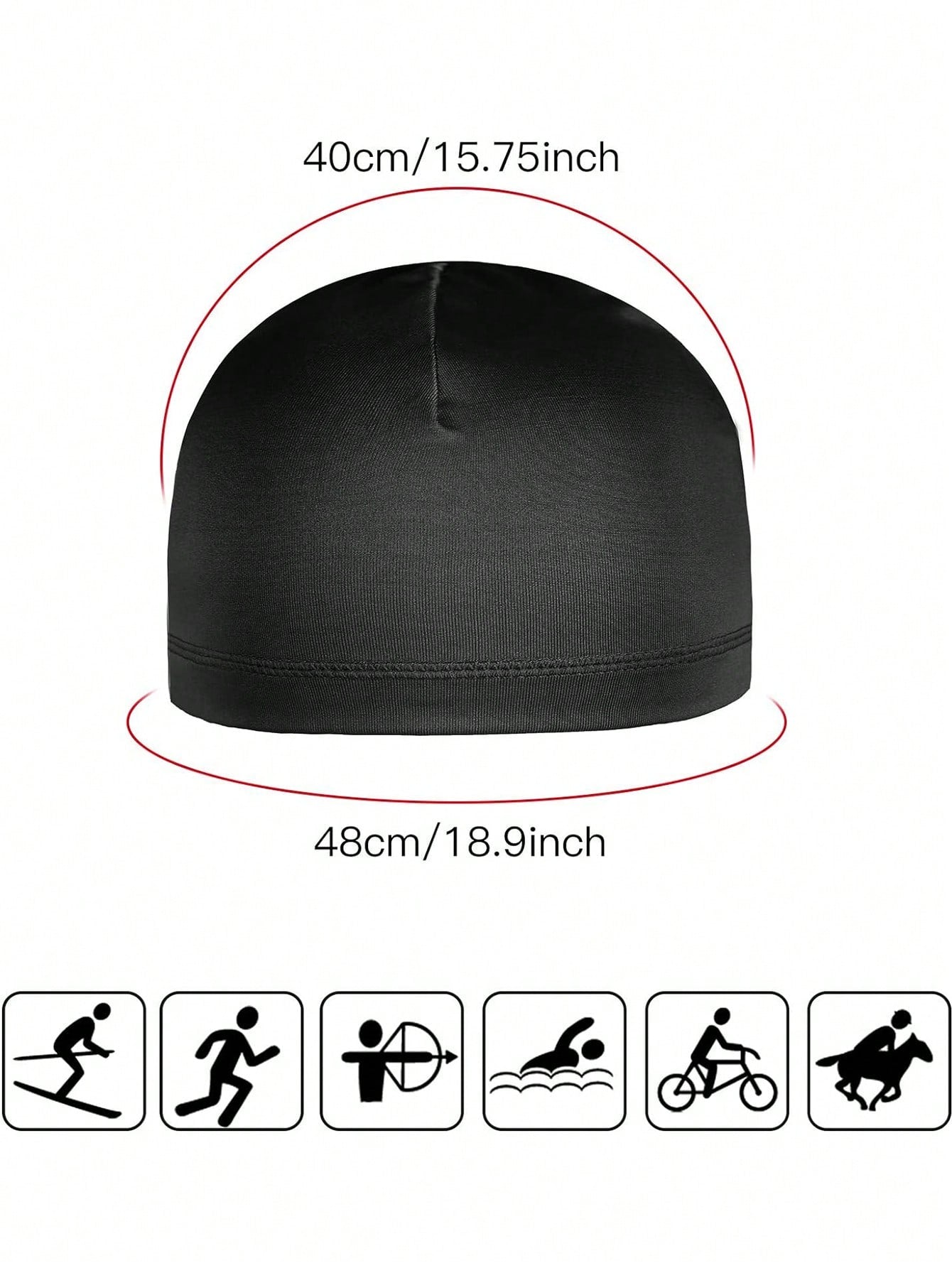 1 Pc Skull Caps Helmet Liner Sweat Wicking Cap Running Hats Cycling Skull Caps For Men Women,Suitable For Cycling And Riding Motorcycle