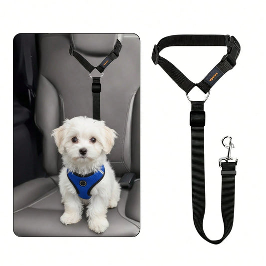 1-Piece Car Pet Safety Belt, Car Pet Leash, Dog Safety Seat Fastening Strap, Pet Car Safety Belt Buckle, Dog Car Safety Belt UIFD