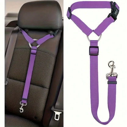 1-Piece Car Pet Safety Belt, Car Pet Leash, Dog Safety Seat Fastening Strap, Pet Car Safety Belt Buckle, Dog Car Safety Belt UIFD