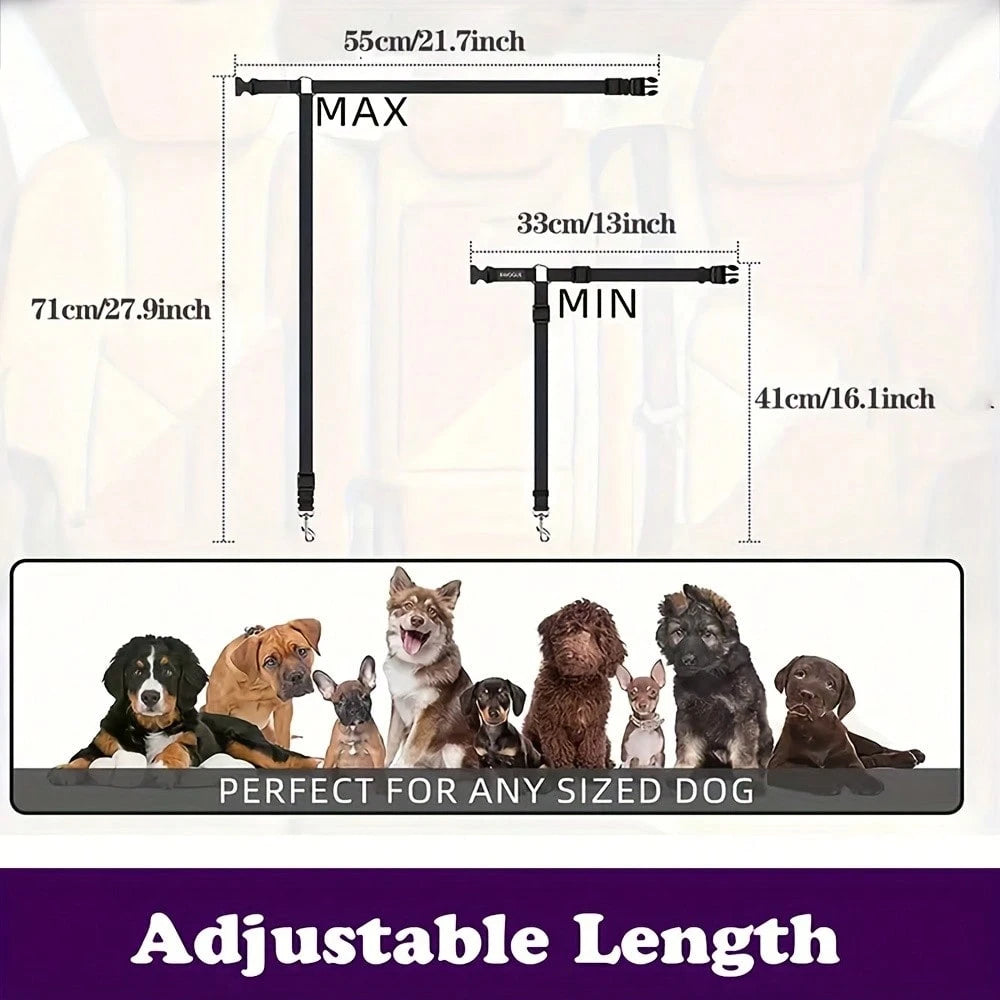1-Piece Car Pet Safety Belt, Car Pet Leash, Dog Safety Seat Fastening Strap, Pet Car Safety Belt Buckle, Dog Car Safety Belt UIFD
