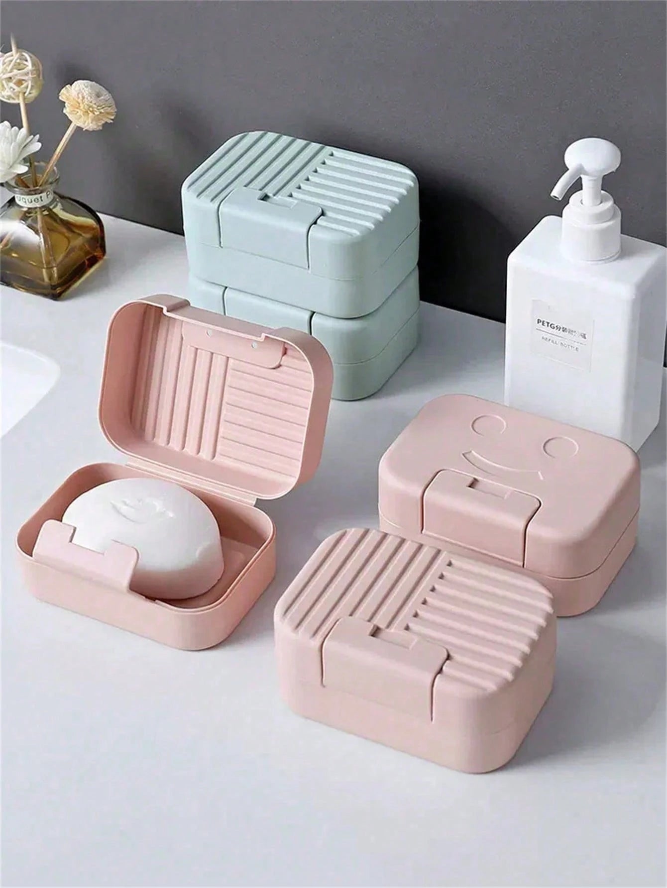 1 Portable Travel Soap Box, Sealed Waterproof Soap Holder With Lid, Solid Plastic Soap Tray, Soap Storage Box, Bathroom Accessories Home Bathroom Decor Fall Decor Back To School