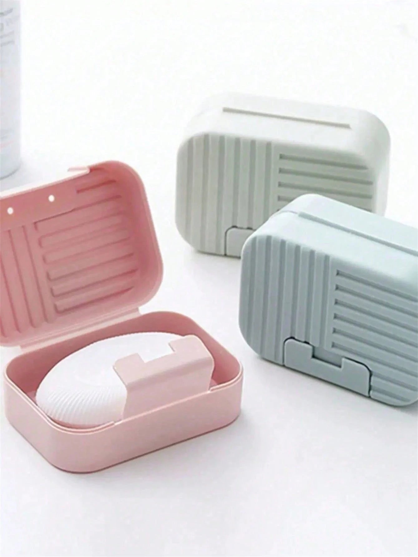 1 Portable Travel Soap Box, Sealed Waterproof Soap Holder With Lid, Solid Plastic Soap Tray, Soap Storage Box, Bathroom Accessories Home Bathroom Decor Fall Decor Back To School