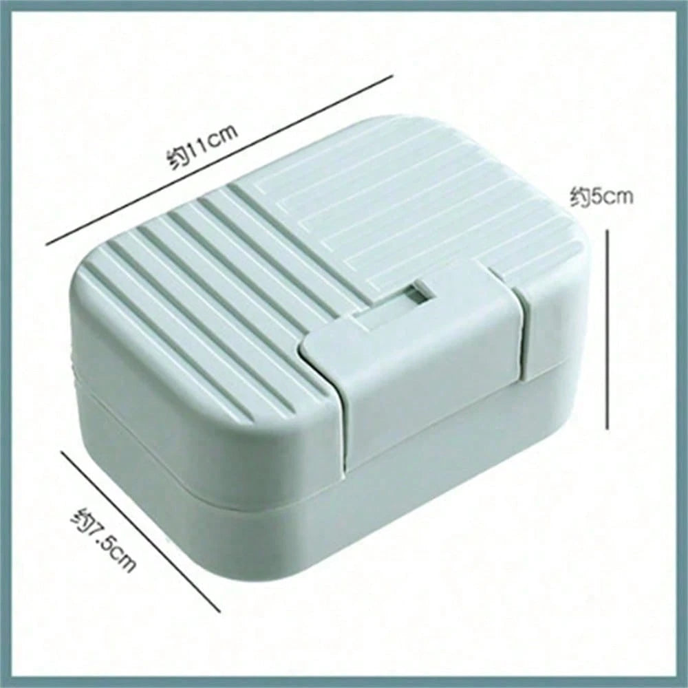 1 Portable Travel Soap Box, Sealed Waterproof Soap Holder With Lid, Solid Plastic Soap Tray, Soap Storage Box, Bathroom Accessories Home Bathroom Decor Fall Decor Back To School
