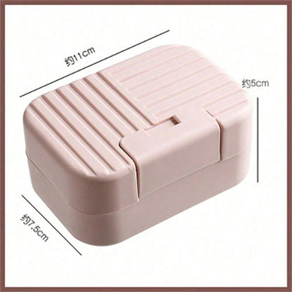 1 Portable Travel Soap Box, Sealed Waterproof Soap Holder With Lid, Solid Plastic Soap Tray, Soap Storage Box, Bathroom Accessories Home Bathroom Decor Fall Decor Back To School