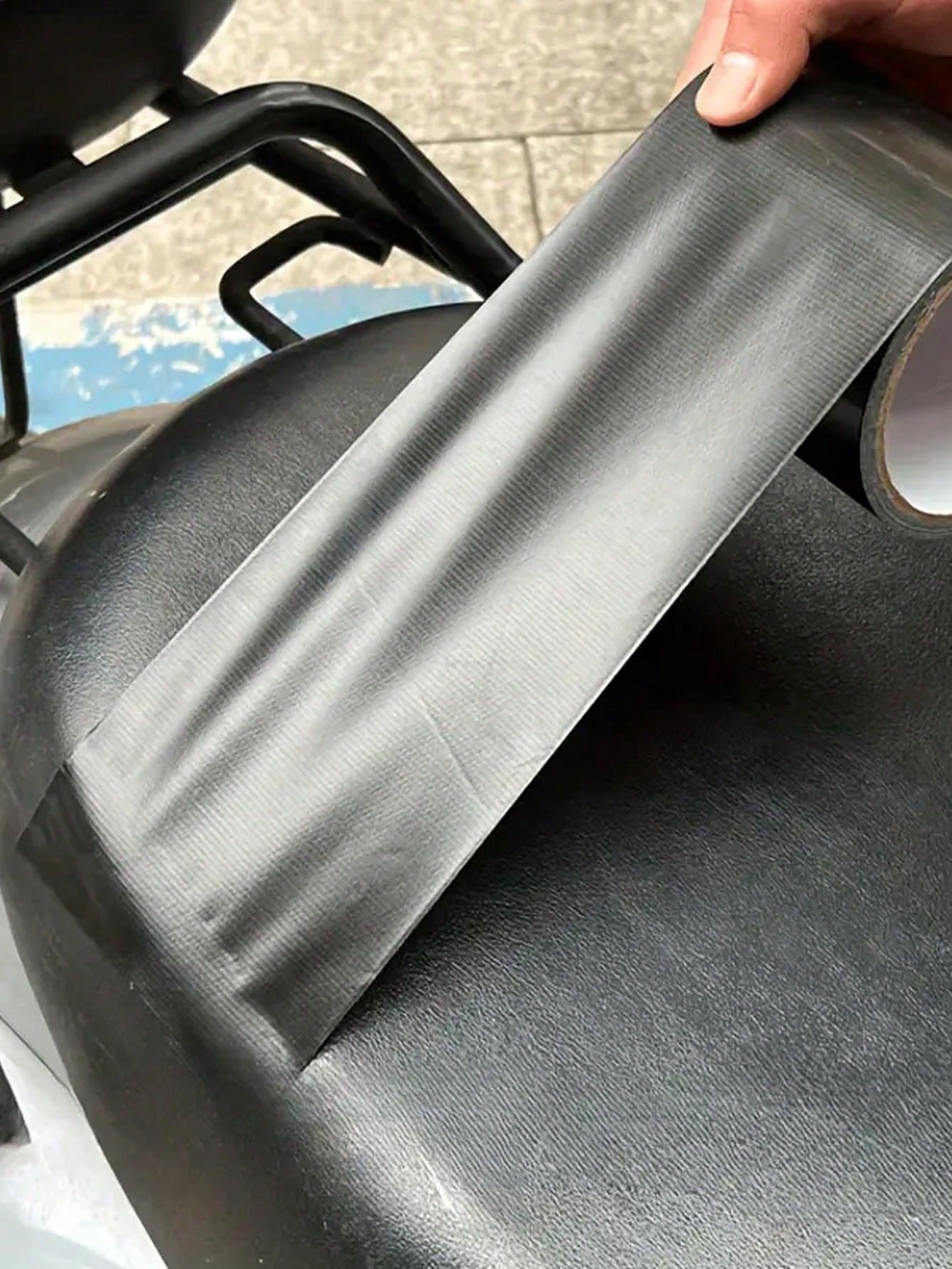 1 Roll/5 M High Adhesive Black Duct Tape For Cushion Repair, Wear Repair Tape, Sofa Repair Subsidy, Motorcycle Seat Self-Adhesive Leather Tape, Strong Adhesive Tape, Suitable For Hotel/Restaurant/Off
