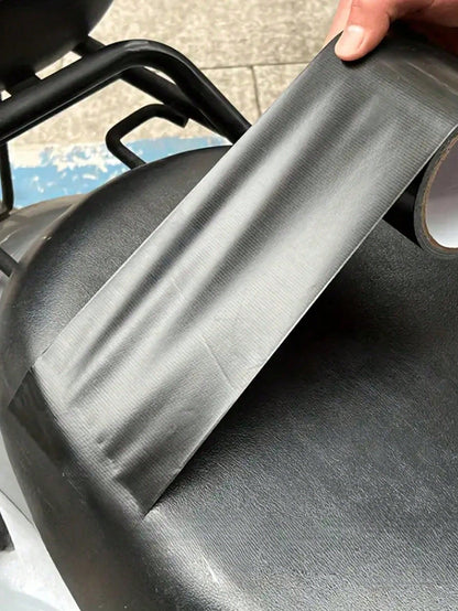 1 Roll/5 M High Adhesive Black Duct Tape For Cushion Repair, Wear Repair Tape, Sofa Repair Subsidy, Motorcycle Seat Self-Adhesive Leather Tape, Strong Adhesive Tape, Suitable For Hotel/Restaurant/Off