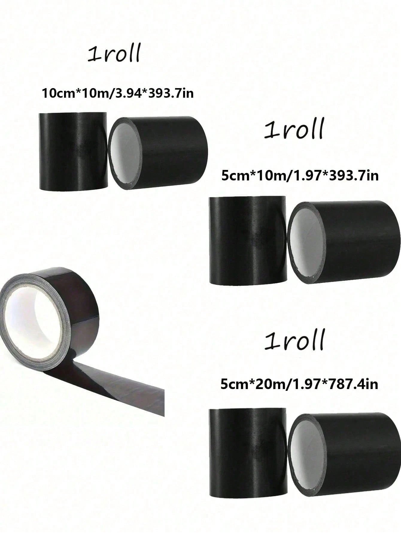 1 Roll/5 M High Adhesive Black Duct Tape For Cushion Repair, Wear Repair Tape, Sofa Repair Subsidy, Motorcycle Seat Self-Adhesive Leather Tape, Strong Adhesive Tape, Suitable For Hotel/Restaurant/Off