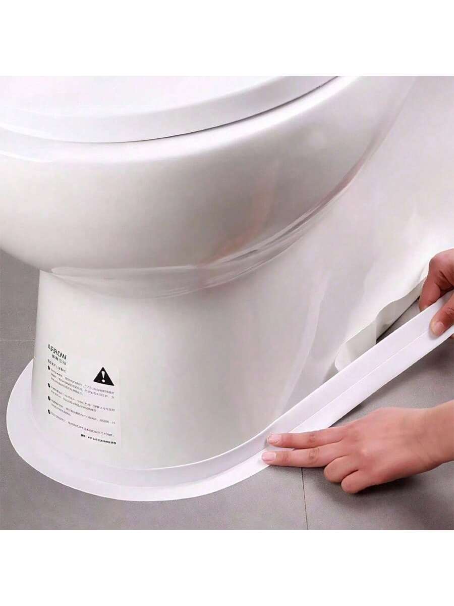 1 Roll Mold-Resistant PVC Self-Adhesive Sealing Tape, Waterproof Caulking Strip With Durable Acrylic Adhesive, For Bathroom Tub Toilet Kitchen Sink Wall Sealing