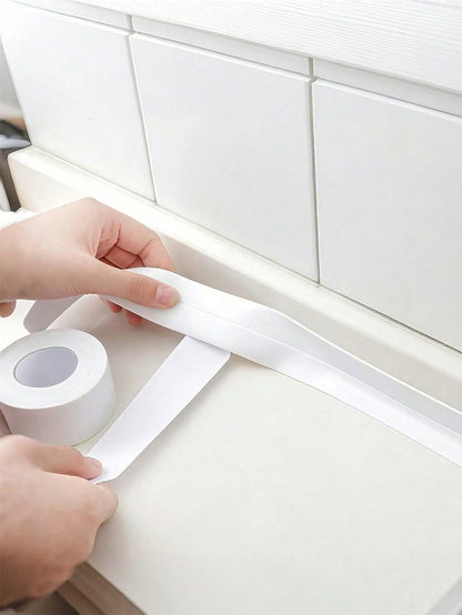 1 Roll Mold-Resistant PVC Self-Adhesive Sealing Tape, Waterproof Caulking Strip With Durable Acrylic Adhesive, For Bathroom Tub Toilet Kitchen Sink Wall Sealing