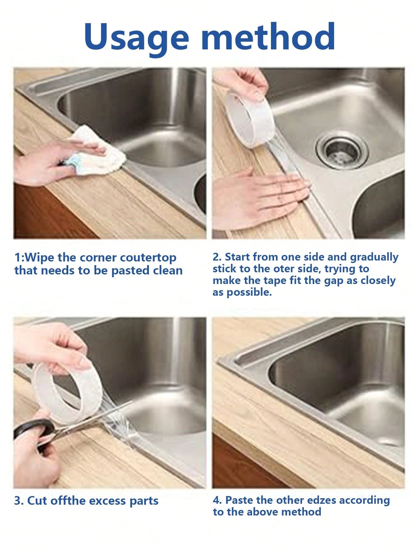 1 Roll Transparent High-Adhesion Waterproof Windproof Sealing Tape, Strong Adhesive, Window Sealing Strip, Cold-Proof, For Home Kitchen And Bathroom, Door And Window Sealing, Table And Chair Edges, HV