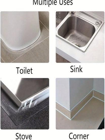 1 Roll Transparent High-Adhesion Waterproof Windproof Sealing Tape, Strong Adhesive, Window Sealing Strip, Cold-Proof, For Home Kitchen And Bathroom, Door And Window Sealing, Table And Chair Edges, HV