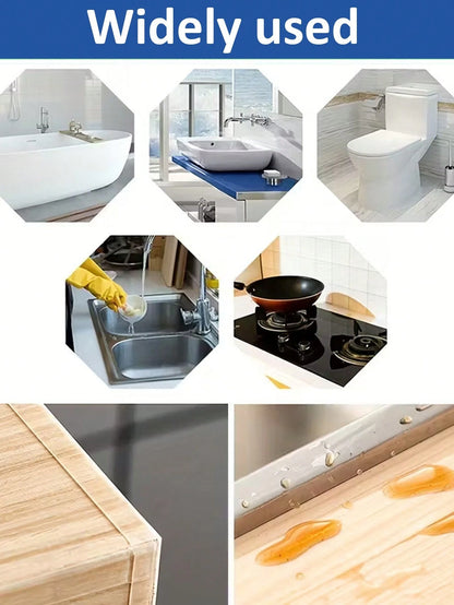 1 Roll Transparent High-Adhesion Waterproof Windproof Sealing Tape, Strong Adhesive, Window Sealing Strip, Cold-Proof, For Home Kitchen And Bathroom, Door And Window Sealing, Table And Chair Edges, HV