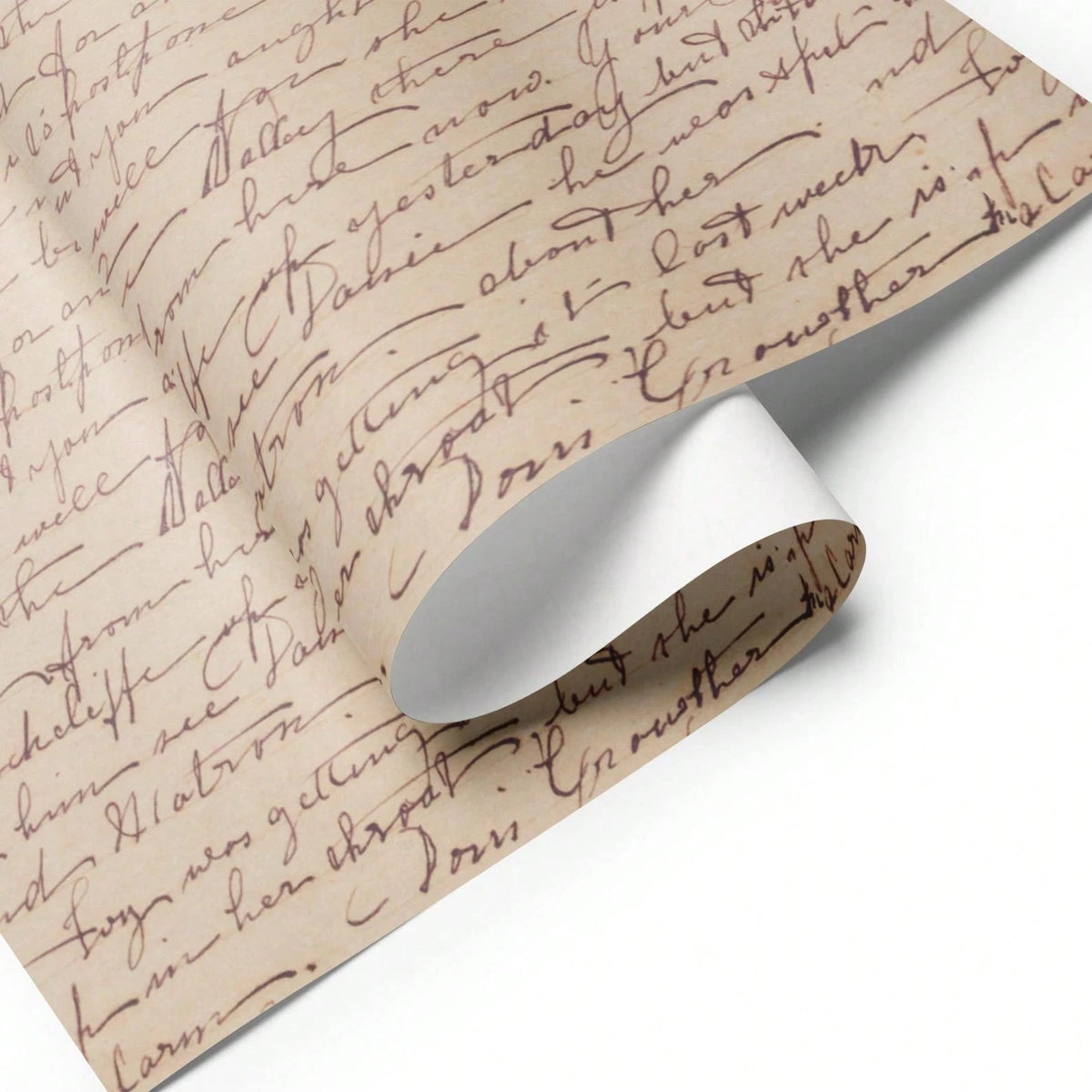 1 Roll Vintage-Inspired Handwritten Script Gift Wrap Set Wrapping Paper Sheets R For Wedding, Birthday, Baby Shower, Holiday Gifts & DIY Crafts-58 X22 Inches