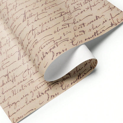1 Roll Vintage-Inspired Handwritten Script Gift Wrap Set Wrapping Paper Sheets R For Wedding, Birthday, Baby Shower, Holiday Gifts & DIY Crafts-58 X22 Inches