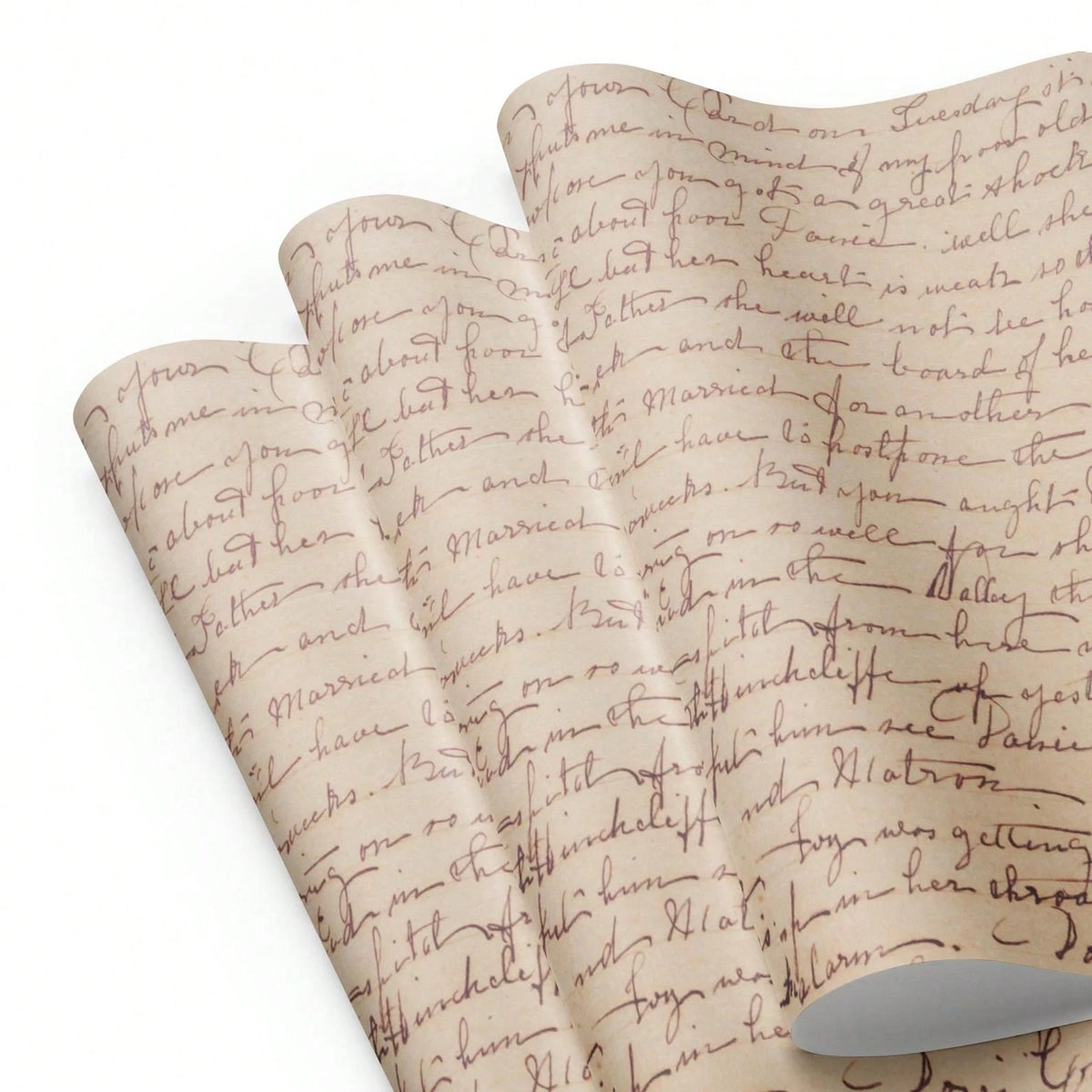 1 Roll Vintage-Inspired Handwritten Script Gift Wrap Set Wrapping Paper Sheets R For Wedding, Birthday, Baby Shower, Holiday Gifts & DIY Crafts-58 X22 Inches