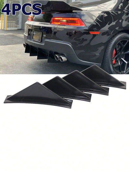 1 Set Black ABS Car Rear Bumper Spoiler Diffuser