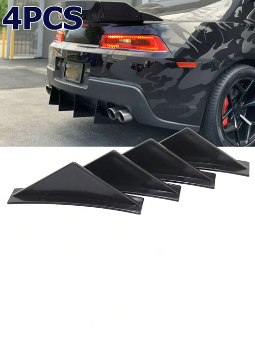 1 Set Black ABS Car Rear Bumper Spoiler Diffuser