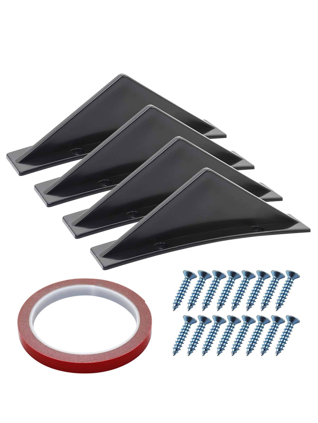 1 Set Black ABS Car Rear Bumper Spoiler Diffuser